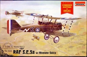 Roden 602 - 1/32 - RAF S.E.5a mit Hispano Suiza britischer Kämpfer Erster Weltkrieg Kunststoffmodell - Bild 1 von 12