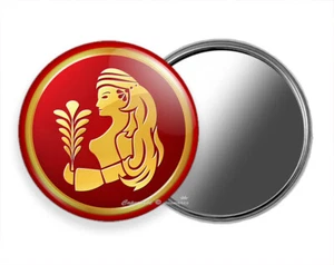 VIRGO ZODIAC HOROSCOPE LUCKY ASTROLOGY SIGN POCKET PURSE MAKEUP MIRROR GIFT IDEA - Picture 1 of 1