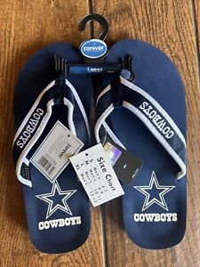 Dallas Cowboys NFL  Big Logo Flip Flops Sandals Slippers Large Size 10-11