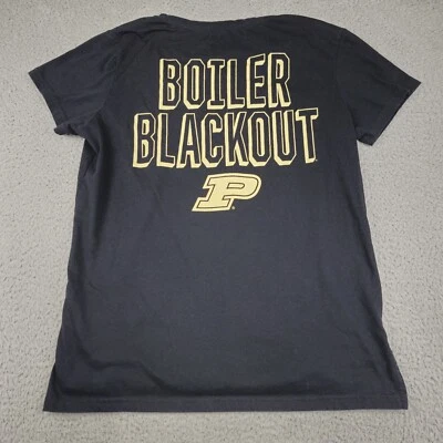Camisa Purdue Boilermakers Mujer Pequeña BOILER BLACKOUT Manga Corta Mackey Arena Foto 1 de 4
