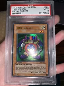 Yu-Gi-Oh! TIME WIZARD MRD-065 1st Edition PSA 9 MINT - North American NA - Picture 1 of 4