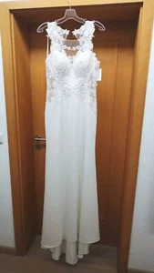 Brautkleid Größe 38 - Neu Weiß Unverändert Neupreis 649,-€ - Bild 1 von 5