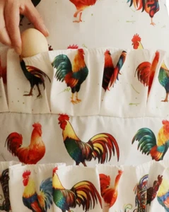 Handmade European Farmer Chicken Egg Pockets/ Holder Cloth Apron - Picture 1 of 2