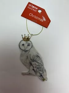 Tracey Boyd At Home Metal Crowned Owl Ornament  - Picture 1 of 7