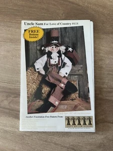NEW Uncle Sam for Love of Country Doll Craft Pattern/Instructions - Picture 1 of 9