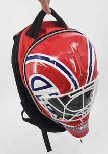 Vintage Montreal Canadians Red Hockey Goalie Mask Star Sports Backpack - Picture 1 of 18