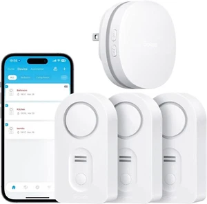 Govee WiFi Wassersensor (3er Pack) Smart Wasserlecksucher für amerikanische Wohnmobile - Bild 1 von 8