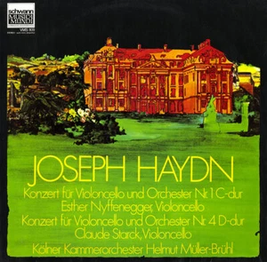 HAYDN Cello Concertos 1 & 4 NYFFENEGGER STARCK MULLER-BRUHL Schwann VMS-809 LP - Picture 1 of 3