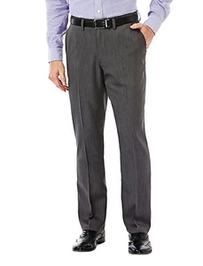 NEU HAGGAR GERADE PASSFORM PERFORMANCE HOSE VORNE FLACH KEINE FALTEN GRAU HOSE $ 70 - Bild 1 von 3