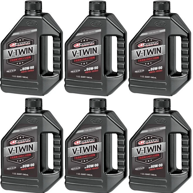 6 Qt Quart Bottles Maxima V-Twin Transmission Gear Oil 80W-90 Harley Davidson - Image 1 of 1