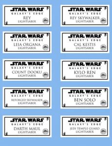 STAR WARS GALAXY'S EDGE LEGACY LIGHTSABER PLAQUE - PICK 1 - Picture 1 of 3