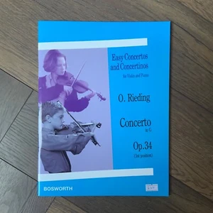 O. Rieding Concerto in G Op34 for Violin and Piano (+ Separate Violin Score) - Picture 1 of 4
