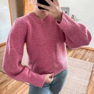 ALC Wool Cashmere Blend Hot Pink Preppy Crew Neck Designer Knit Pullover Sweater - Picture 1 of 7