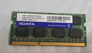ADATA 4GB PC3-12800S/DDR3 1600 SODIMM AM1U16BC4P2-B19H (Mac Compatible) - Picture 1 of 6