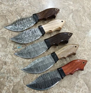 5 Stck. 7,75" Sonderanfertigung schönes Damaststahl Enthäutung Jagdmesser (2518 - Bild 1 von 4