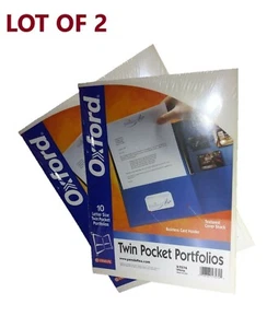 2 Paquetes Oxford Doble Bolsillo Portafolios Blanco # 57574 Letra Tamaño 20 Carpetas Total - Imagen 1 de 10