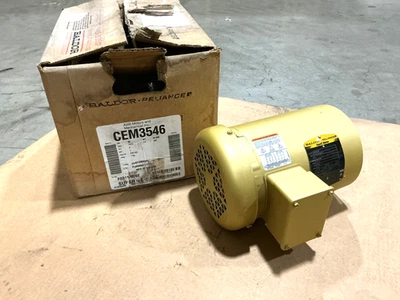 New Baldor CEM3546 Motor Frame 56C 3PH 1HP 1760RPM 3/1.5A 230/460V 60HZ - Image 1 of 4