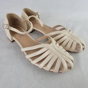 Joannah beige Damen-Gladiator-Riemchensandale mit Käfig und Blockabsatz Größe 9 Kohl's - Bild 1 von 8