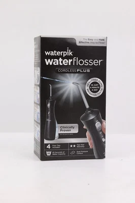Waterpik Waterflosser Cordless Plus WP-462W 4 puntas negro cuidado dental NUEVO Foto 1 de 4