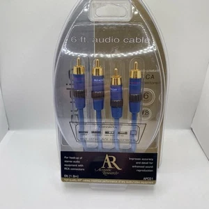Acoustic Research AP031 6 ft DVD Audio Cable Gold Plated RCA Connectors NIB - Picture 1 of 13