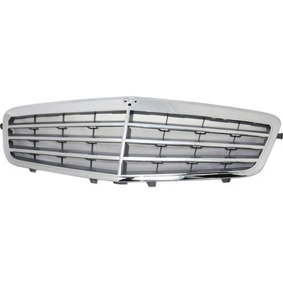 Rejilla para Mercedes Benz E350 E550 2010-2013 carcasa cromada con inserción de plástico gris Foto 1 de 4