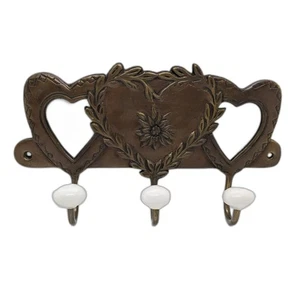 Upper Deck Decorative Handcrafted Brass Wall Coat Hanger - Picture 1 of 5