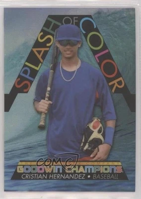 2022 Goodwin Champions Splash of Color Platinum Ocean /75 Cristian Hernandez - Image 1 of 2