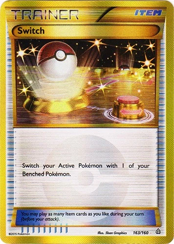 1x Switch - 163/160 - Pokémon XY Secreto Raro Moderadamente Jugado-- Primal Clash Foto 1 de 1