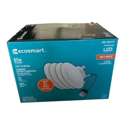 Eco Smart  Soft White 4 Pack 4inch’’ - Image 1 of 2