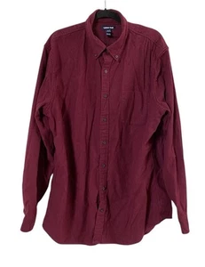Lands End Mens Maroon Traditional Fit Flagship Button Down Shirt Size XL Tall - Picture 1 of 5
