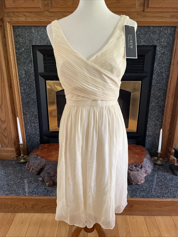 Women's JCrew Heidi Dress Style 93100 Silk Chiffon 16 WBE color