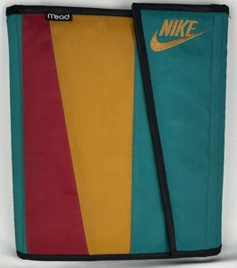 Vintage 90er Nike Mead Nylon Farbblock Mappe Notizbuch Schule 1994 Trapper Keeper - Bild 1 von 4