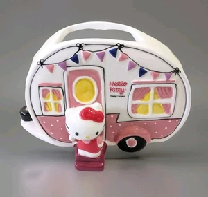 HELLO KITTY RETRO HAPPY CAMPER PLANTER BY BLUE SKY CLAYWORKS Vase Organizer New - Picture 1 of 8