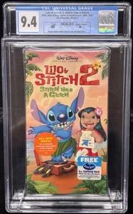 Rare 2005 New Sealed Lilo & Stitch 2: Stitch Has a Glitch Graded 9.4 A+ CGC VHS - Bild 1 von 6