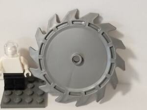 LEGO Big SAW BLADE Flat Silver Weapon MOBSTER Mill Wood Technic Hole Axel