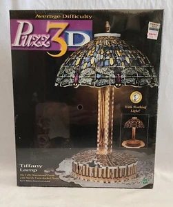 Vintage Puzz 3D Tiffany Lamp 3D Jigsaw Puzzle w/ Working Light New Sealed 295 pc - Picture 1 of 8