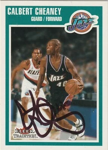 Calbert Cheaney signed 2002-03 Fleer Tradition card Jazz Bullets Wizards - Picture 1 of 1