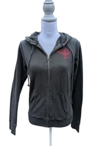Lucky Brand Women's SZ Medium Zip Up Hoodie Fortunae Filius hoodie vintage - Picture 1 of 3