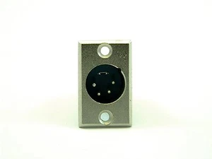 MONTAJE DE PANEL DE MICRÓFONO DE 1 PIEZA - 4 PINES XLR TIPO SOLDADURA MASCULINA # MRC40P/12-1174 - Imagen 1 de 2