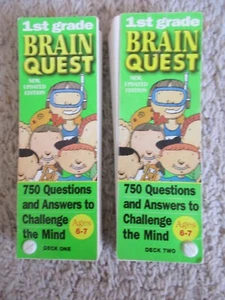 Brain Quest 1er Grado Edades 6-7 Deck Uno y Deck Dos - Imagen 1 de 1