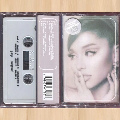 GREY CASSETTE----  ARIANA GRANDE Positions US TAPE motive DOJA CAT 34+35    1115 - Image 1 of 2