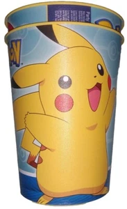 DesignWare 2017 Collectibles Pokemon Pikachu 16 Oz Plastic Party Cup Set Of 2 - Picture 1 of 4