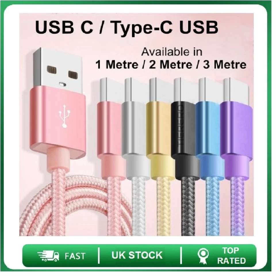 For Huawei Cable Fast Type-C  USB Cable for P50 P40 P30 P20 Mate 20 / 50 /40 pro - Image 1 of 4