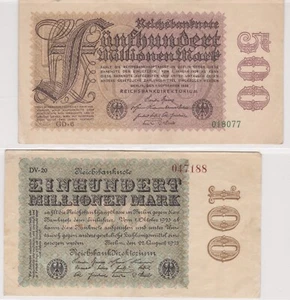 Deutschland 2 Banknoten Inflationsgeld Reichsmark - Bild 1 von 2