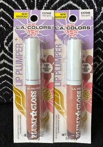 2pk LA COLORS LIP PLUMPER NUDE BEIGE FREE SPIRIT C37548 HINT OF COLOR LIP GLOSS - Picture 1 of 10