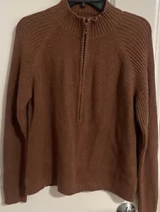 Woolrich Damen Ramie Baumwolle Half Zip Strickpullover XL EUC u2 - Bild 1 von 9