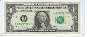 Rare $1 Dollar Bill Birthday Note - Serial G19820720B (Jul 20, 1982) 07-20-1982 - Picture 1 of 2