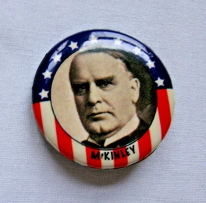 McKinley Republican For President Pinback Button. - Picture 1 of 3