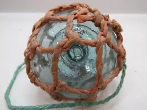 Authentic 3+1/4 inch Japanese Netted Glass Float Ball Buoy (2.5C2245) - Picture 1 of 3