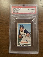 Bob Veale 1965 Bazooka #13 Hand Cut PSA Authentic Pittsburgh Pirates!